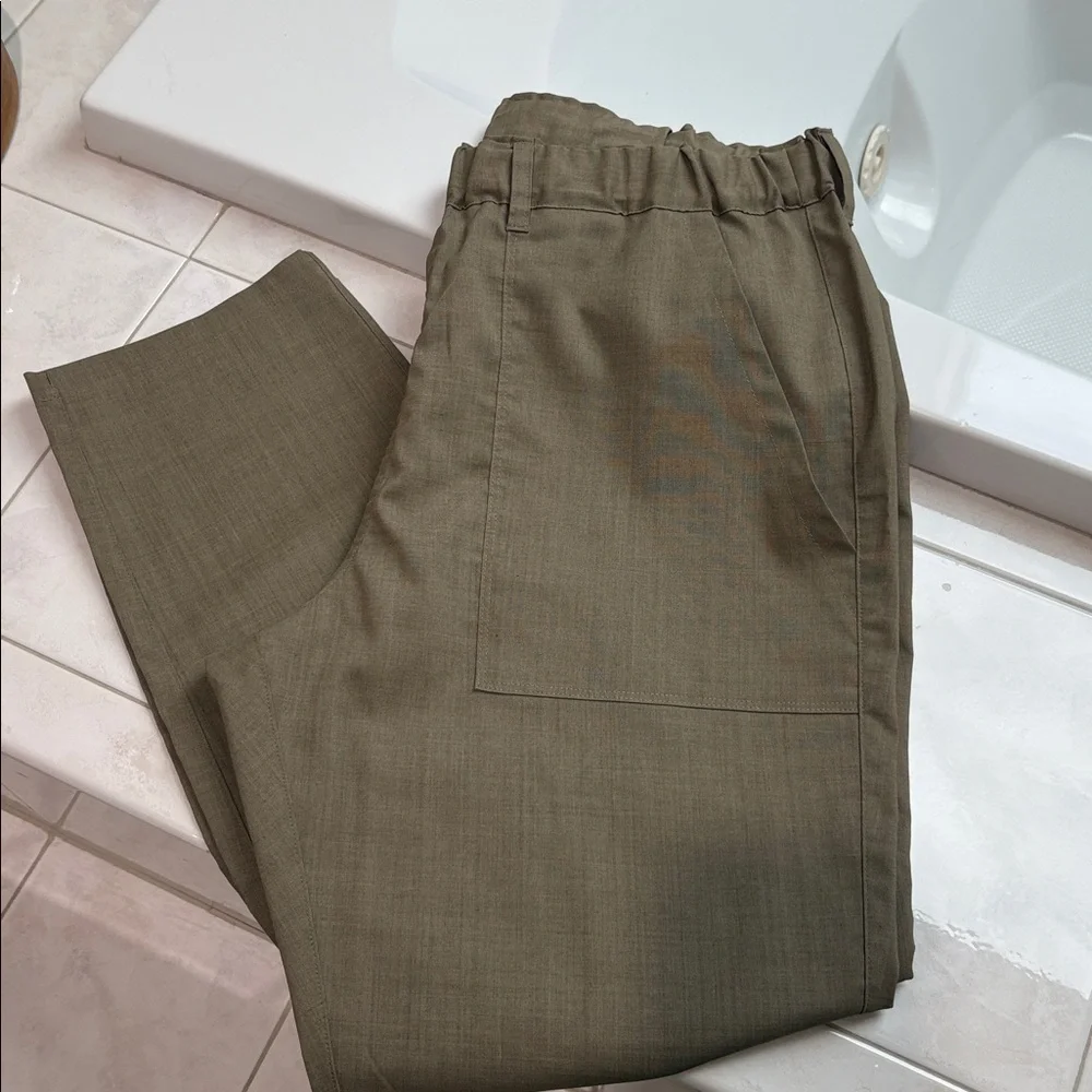 Re Clothing of Tokyo Men's Brown Casual Pants with Elastic/Drawstring Waist